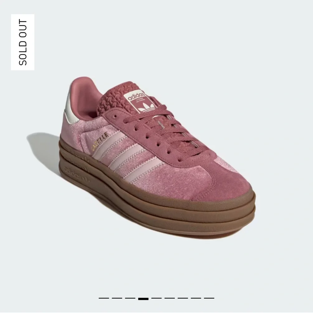 NWOT Adidas Gazelle Bold Women’s Sneaker Crimson Pink Velvet - Picture 3 of 8